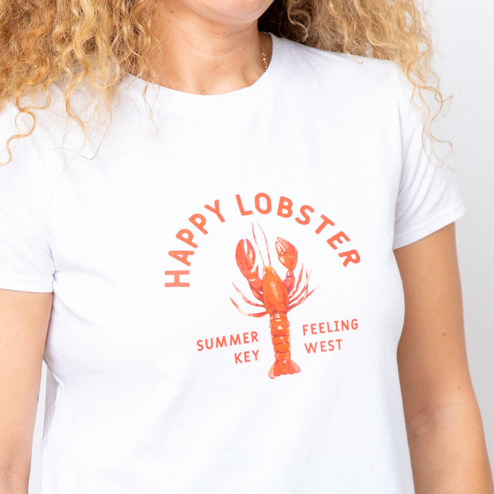 T-shirt Lobster  - White