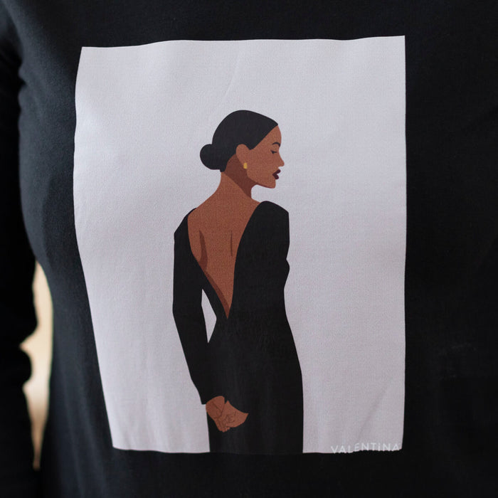 Camiseta Monica  - Negro